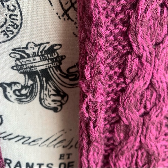 Pink Cardigan Knit 3/4 Sleeve Cardigan Fuchsia Sz M - Picture 6 of 16